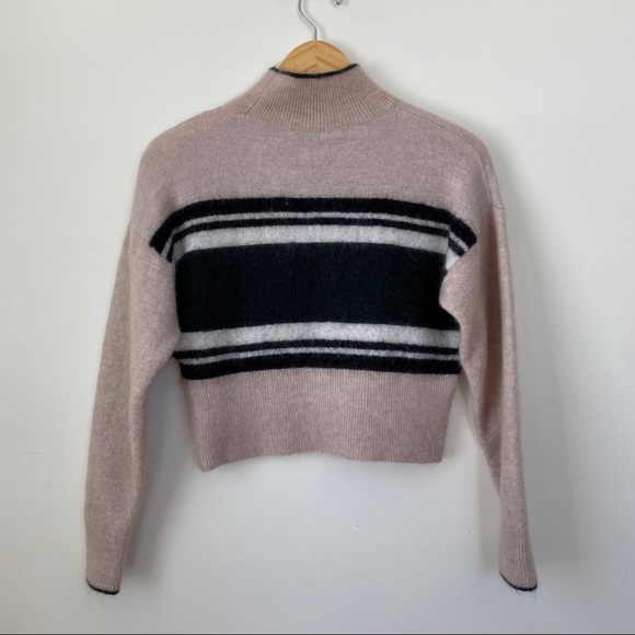& Other Stories Wool Striped Mock Neck Sweater XS - Picture 4 of 6